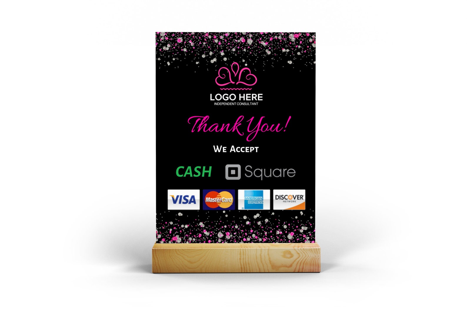 Printable Payment Sign We Accept Credit Cards Sign Vendor ...