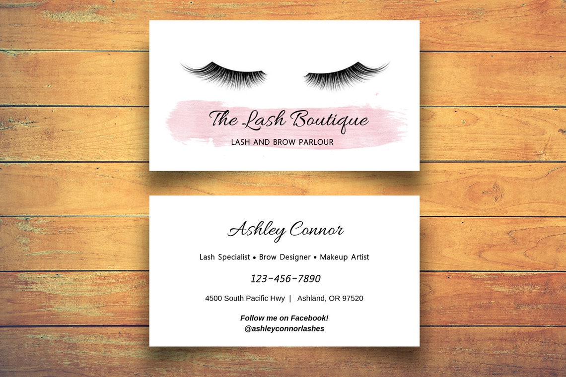 Lash Extension Business Card Personalized Printable Etsy