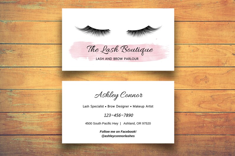 Lash Extension Business Card Personalized Printable Etsy