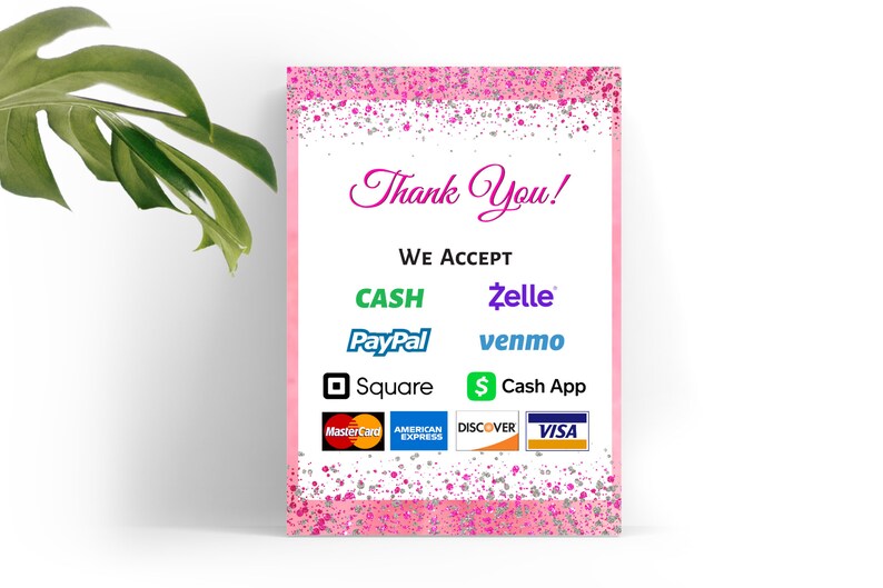 Printable Payment Sign We Accept Credit Cards Sign Vendor | Etsy