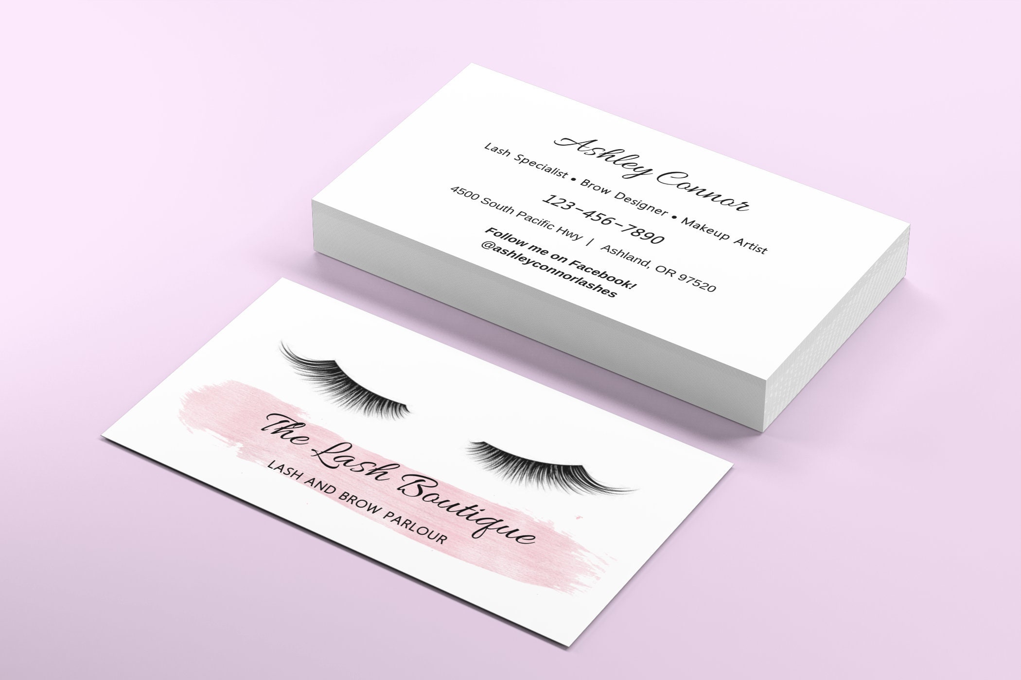 Lash Extension Business Card Personalized Printable Etsy