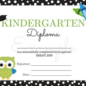 Kindergarten Abschlussdiplom | Sofort Download