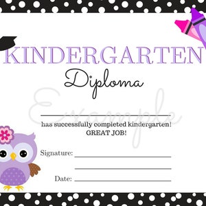Kindergarten Abschlussdiplom | Sofort Download