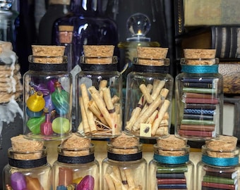 Miniature Magical Bottles, Miniature Apothecary Bottles, Magical Potion Bottles, Miniatures in a Bottle