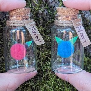 Zelda Fairy Bottle, Navi Bottle, Miniatures in a Bottle, Zelda Inspired Bottle , The Legend of Zelda, Ocarina of Time