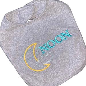 Moon and Cloud Baby Bib