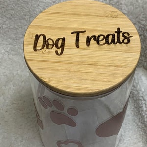 Dog treat jar, doggie jar, treat jar, engraved doggie treat jar
