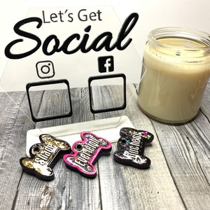 Hexagon social media sign. Social media sign, let’s get social, acrylic sign