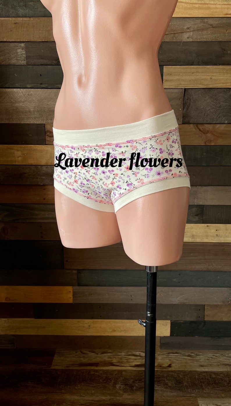 Underwear for transgender kids/ Organic cotton/ Rose print parties image 2