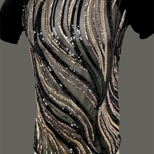 Mens sequin Dance Top / Sparkling Performance shirt for Dance Events