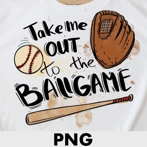 take me out to the ball game, baseball, bat, song, American baseball, Hand drawn | PNG digital download | Digital art | Softball |