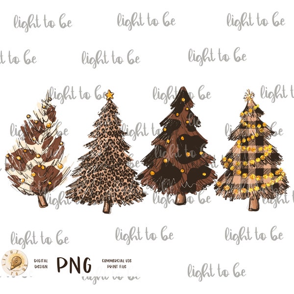 Howdy Christmas trees PNG, lights snow cozy winter digital download, Sublimation design hand drawn Printable file Graphic Clipart Tshirt