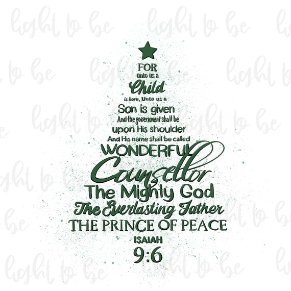Christmas bible verses Sublimation Design Hand Drawn PNG Digital Download christian christmas christmas tree religious winter