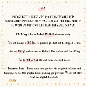 May include: A digital download listing with text that reads "PNG" and "PLEASE NOTE: THESE ARE PNG FILES CREATED FOR SUBLIMATION PRINTING..." The listing is for a digital download only, and the files are 300dpi.