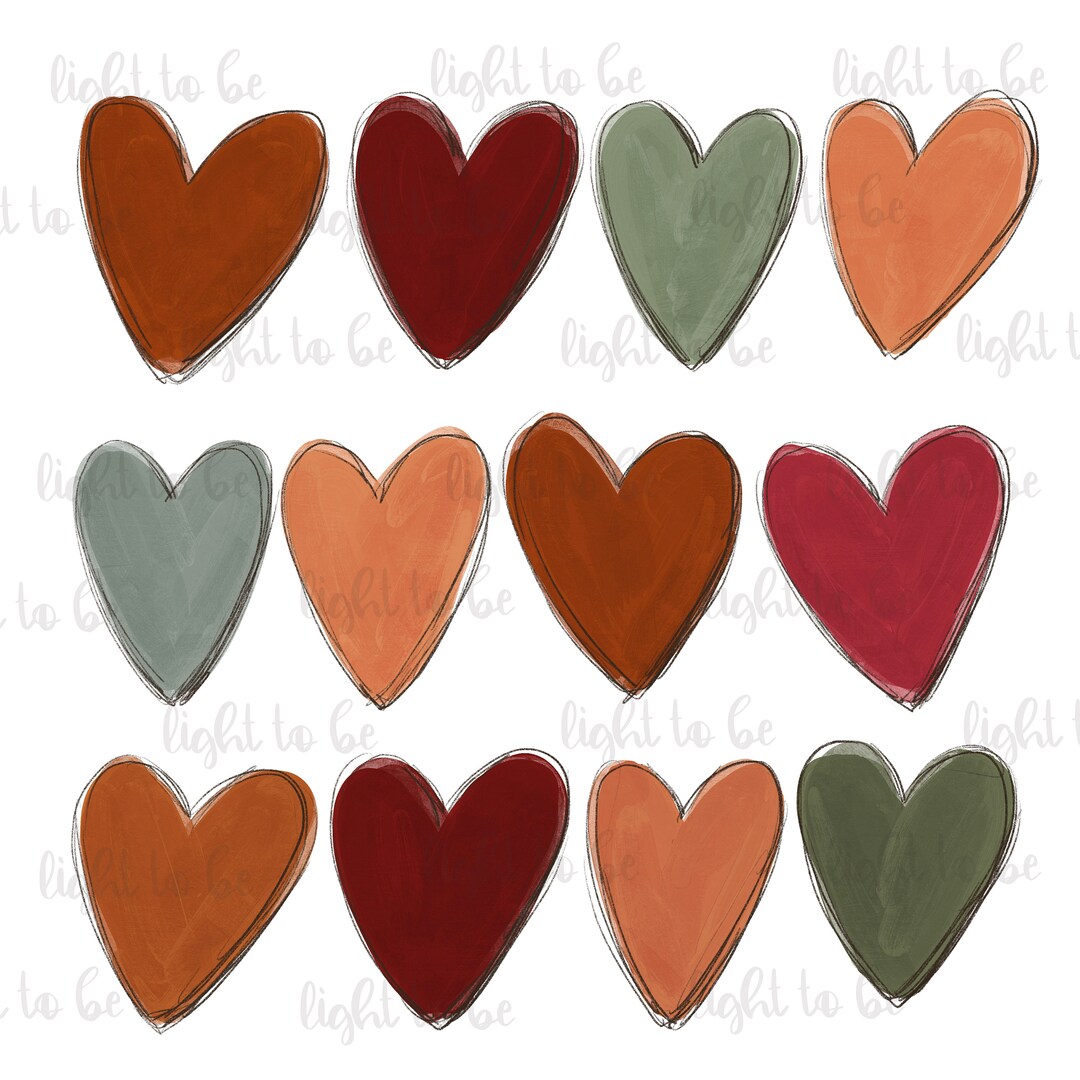 Fall Color Heart Images Fall Love Hearts PNG, Warm Cozy Autumn, Orange Pumpkin Color Download ...