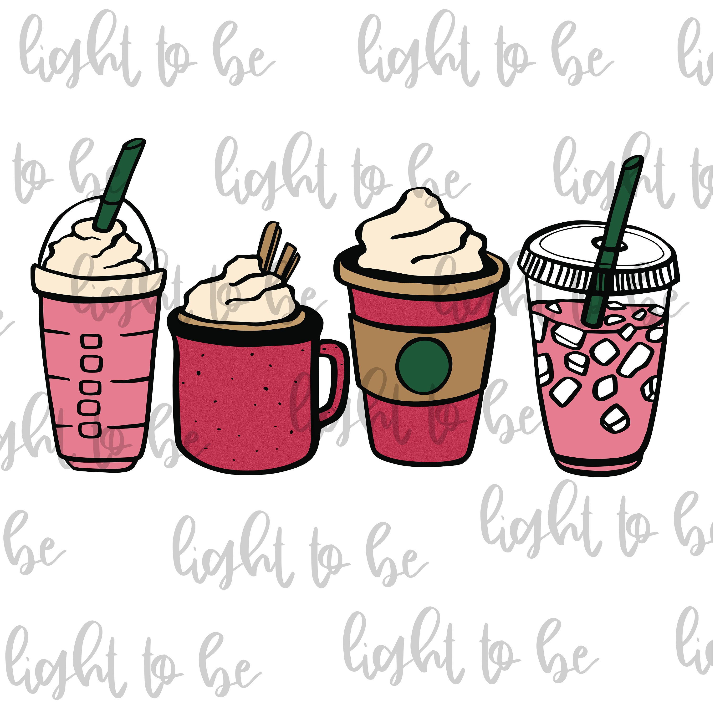 Hot Pink Coffee Lover SVG PNG Cute Funny Valentine Latte Iced - Etsy
