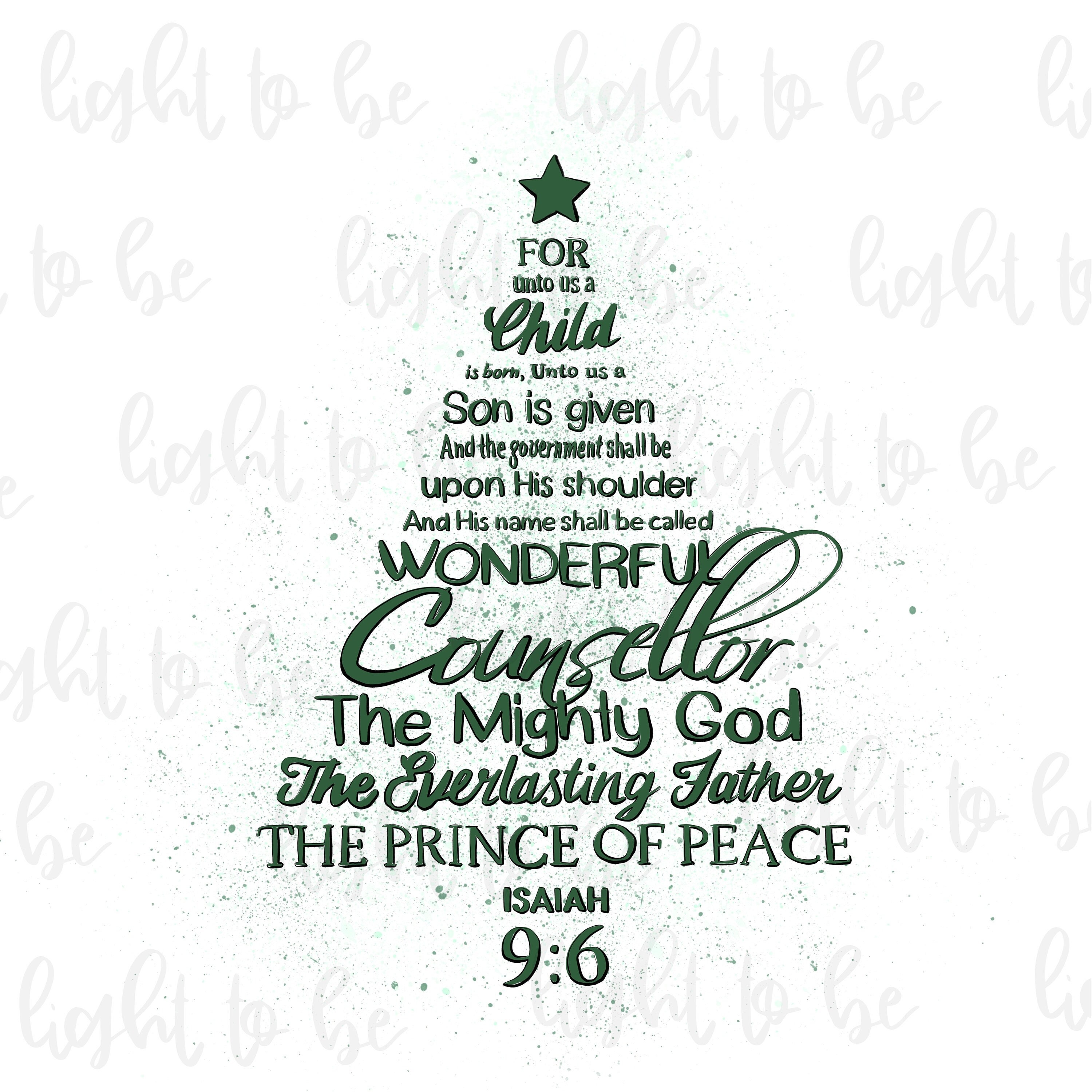 Christmas bible verses Sublimation Design Hand Drawn PNG Digital Download christian christmas christmas tree religious winter