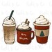 Christmas Latte PNG Coffee Cute Funny Warm Cozy Winter - Etsy