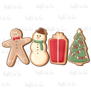 Christmas gingerbread cookies PNG, sweets holiday backer cozy winter digital Santa Sublimation design hand drawn Graphic Clipart Tshirt
