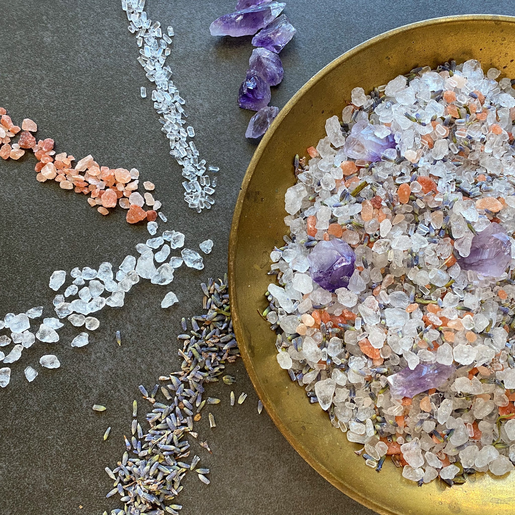 Amethyst Bath Soak Bath Salts Crystal Infused Ritual Bath Etsy