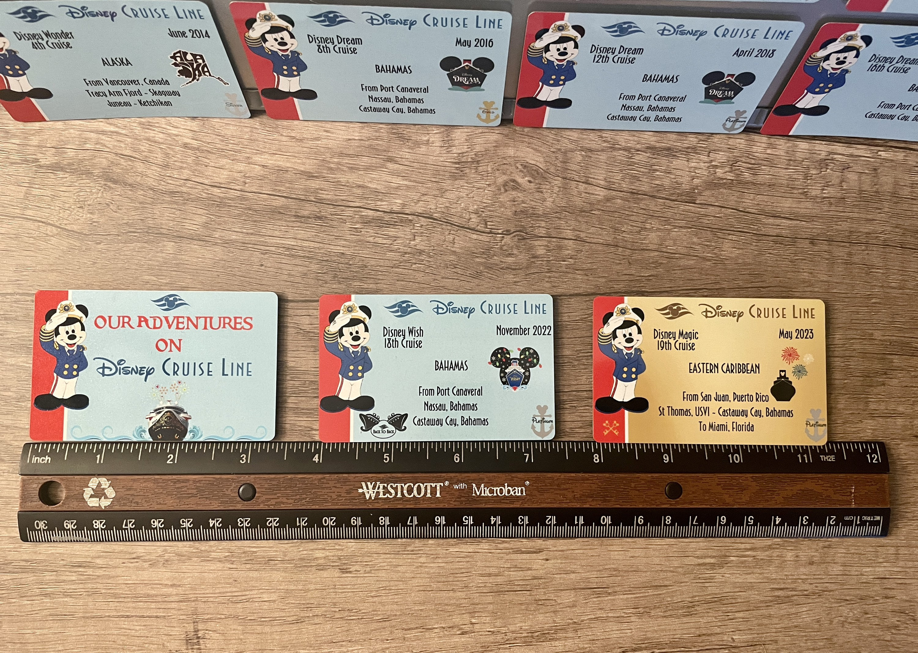 Disney Cruise Key to the World Cards - Castaway Club Past Cruise