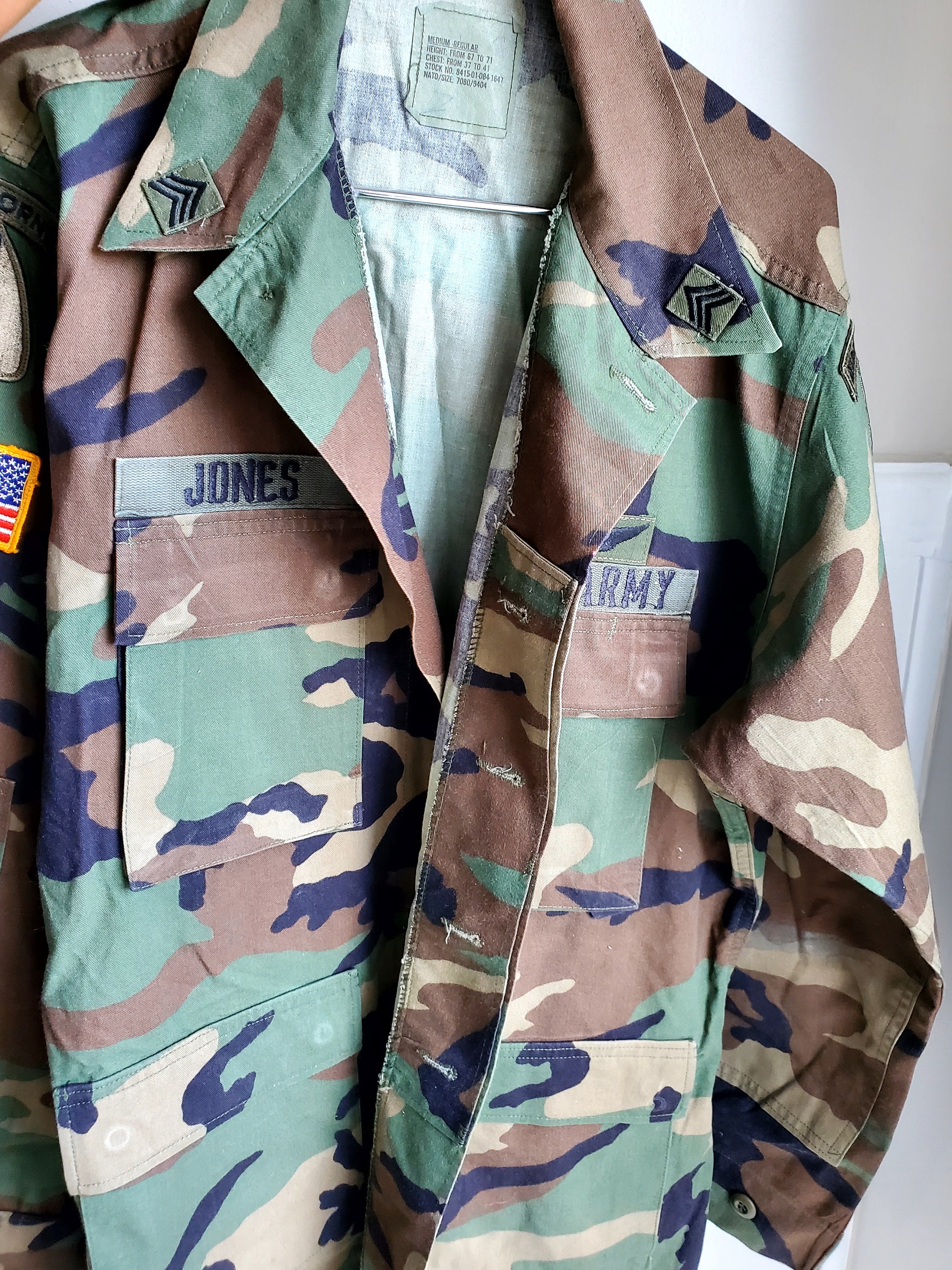 Vintage Camo Jacket Authentic Military Issued Field Jacket All