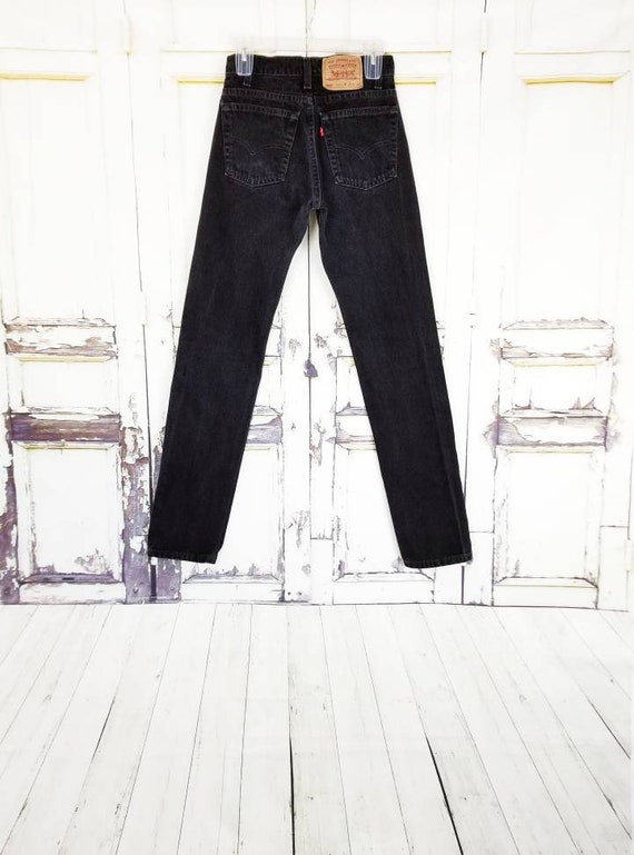 Vintage Levi's 505 Faded Black Jeans, Highwaisted
