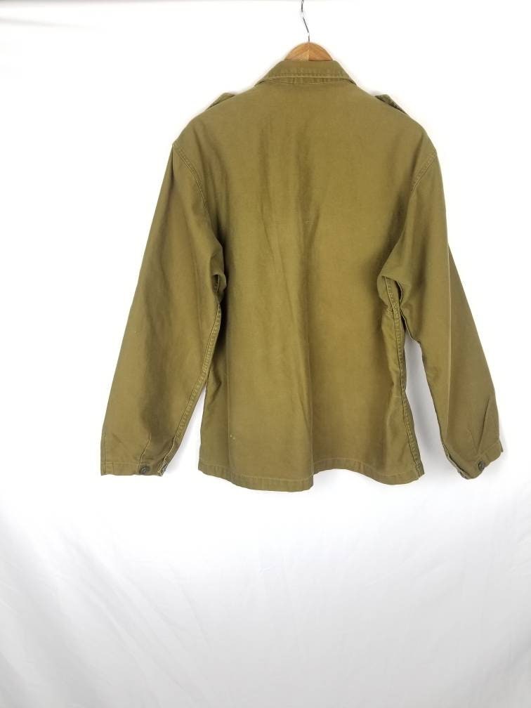 Vintage 70s US Military Army Utility Shirt Vietnam War Era