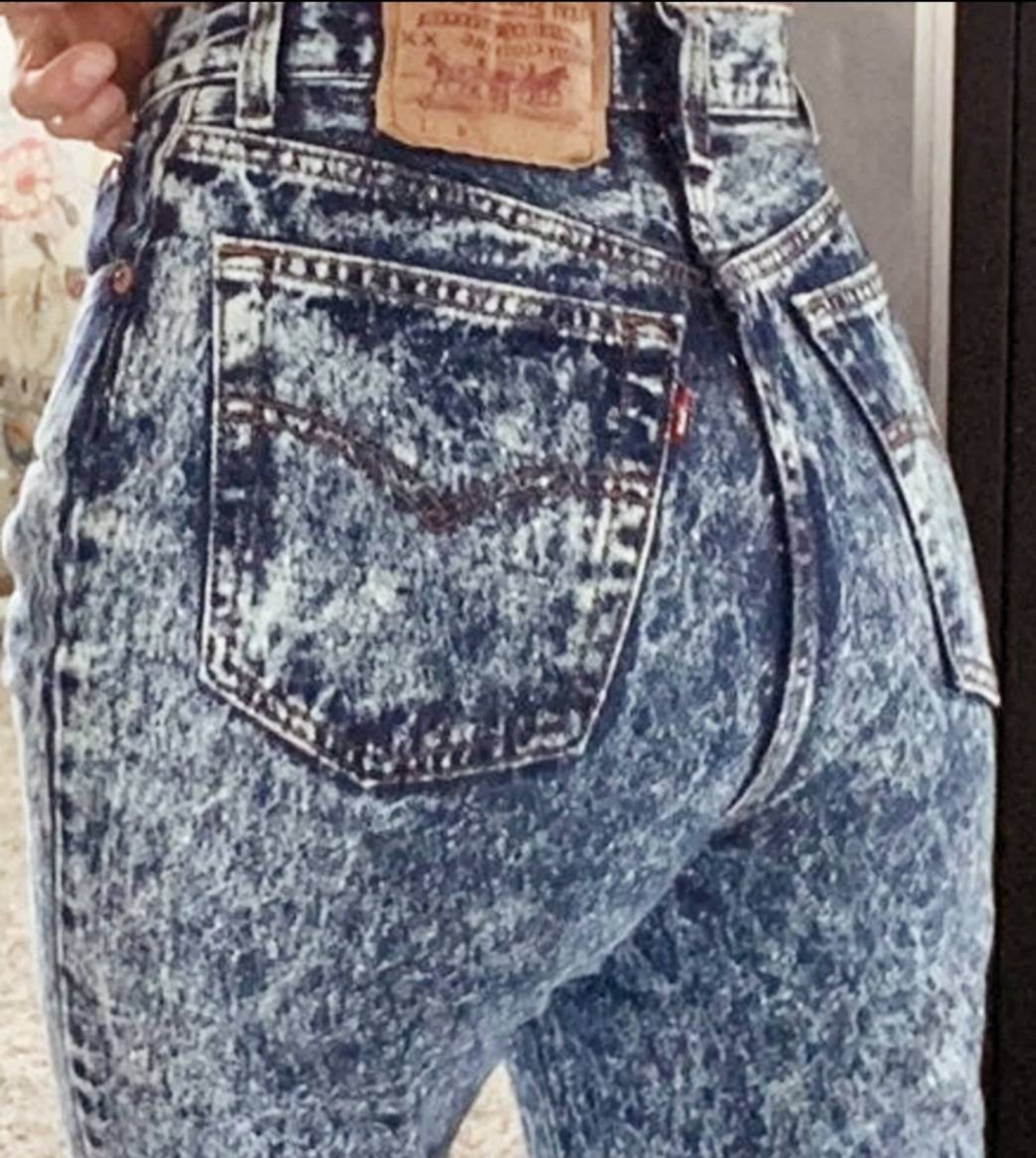 Seltene Levi 505 Orange Tab hoch taillierte Säure waschen | Etsy