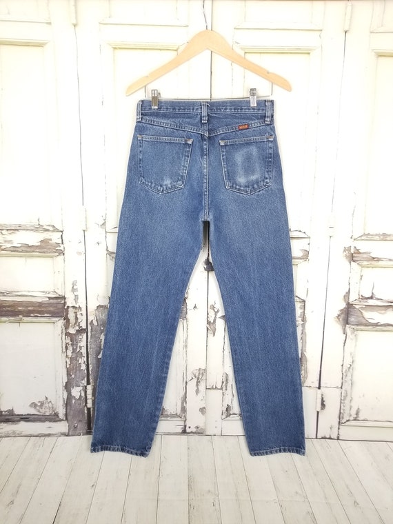 Rustler High Waisted Faded Straight Leg Jeans Womens Size Etsy