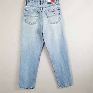 Tommy Jeans 90s Boyfriend Entspannte TOMMY HILFIGER Mom Jeans Mom Jeans Hipster Denim Hose // Damen Gr. 32 L Large