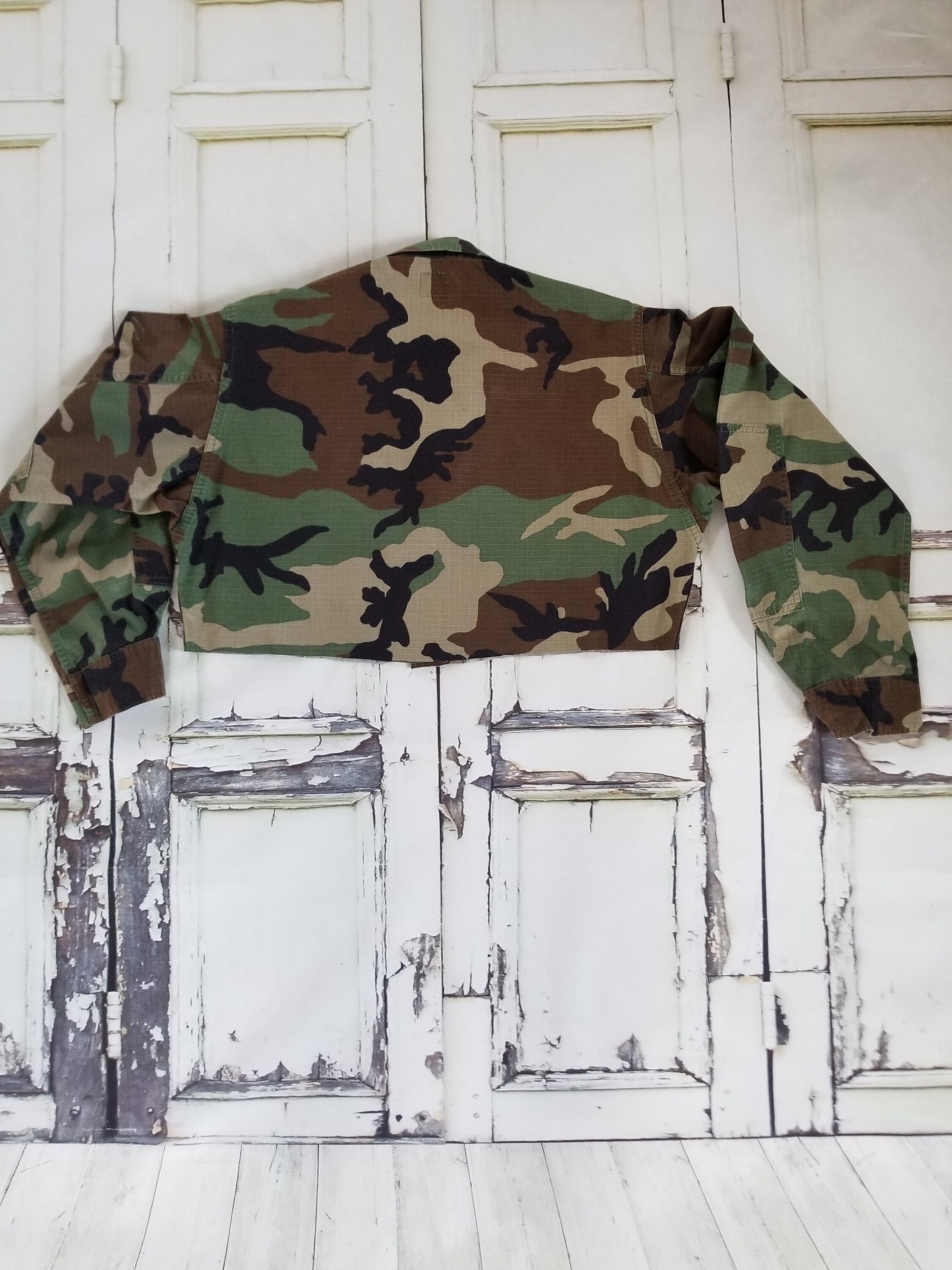 Vintage 90s Army Camouflage Cropped Jacket All Sizes Small Medium Large XL Etsy UK