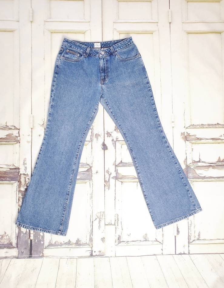 Vintage 2000 Y2K Calvin Klein Wide Leg Jeans Womens Size 5 27 28 
