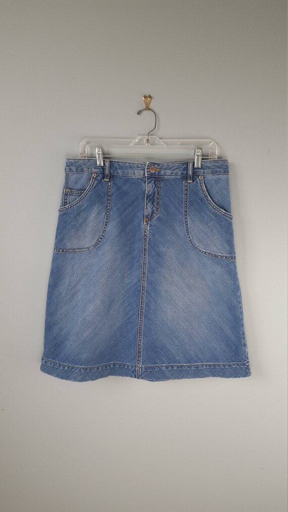 banana republic jean skirt