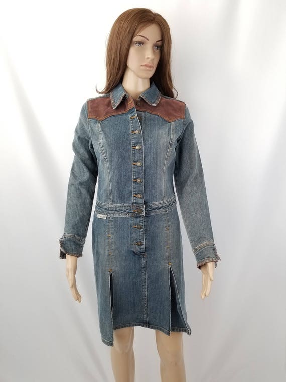 AND/OR Fifi Denim Dress, Mid Wash Blue at John Lewis & Partners