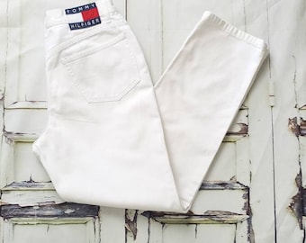 Vintage White Tommy Vintage Jeans Size 27 - Etsy