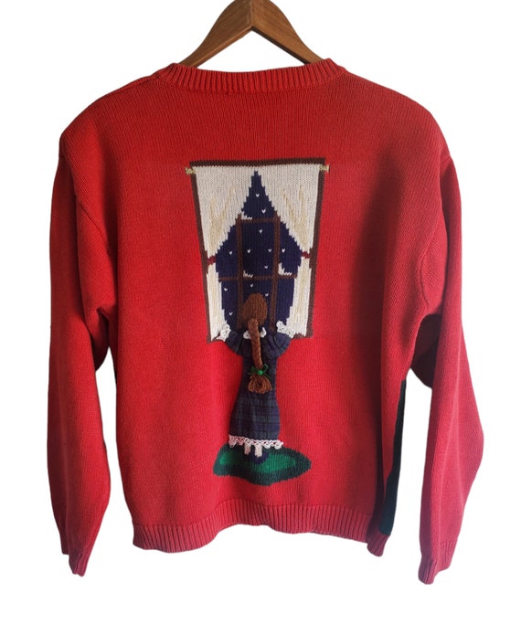 Susan Bristol 90s ugly Christmas Sweater Red Tack… - image 5