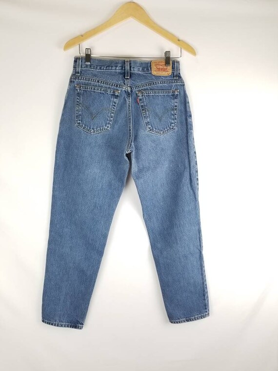 high waisted tapered leg mom jeans