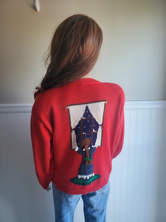 Susan Bristol 90s ugly Christmas Sweater Red Tack… - image 2