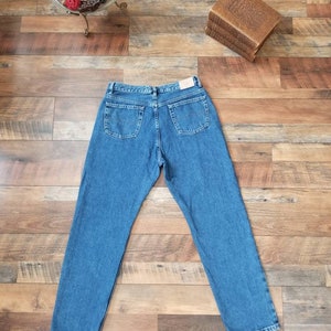 Vintage 90er Jahre Tommy Hilfiger Perfect Fit Jeans Medium hellblaue Wash Mom Jeans // Frauen Größe 32