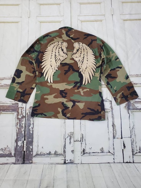 80s Camo Jacket Authentic Military Issued Field Jacket All