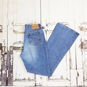 Flare Jeans Vintage Bongo High Waisted Flare wide Leg 90's Jeans Size 27