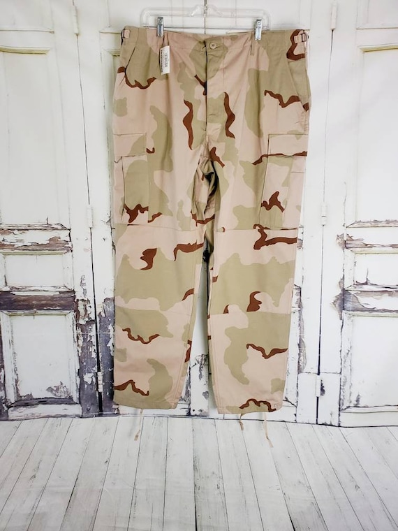 パンツ 80s US Military Cargo Pants Desert Vintage Desert Camo Cargo Pants - 90s Army Surplus XL (37-42