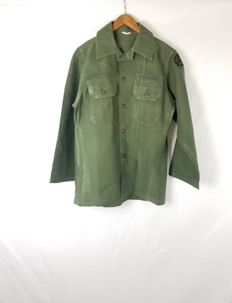 Vintage OG 107 Vietnam US Army Shirt Man's Combat Cotton | Etsy