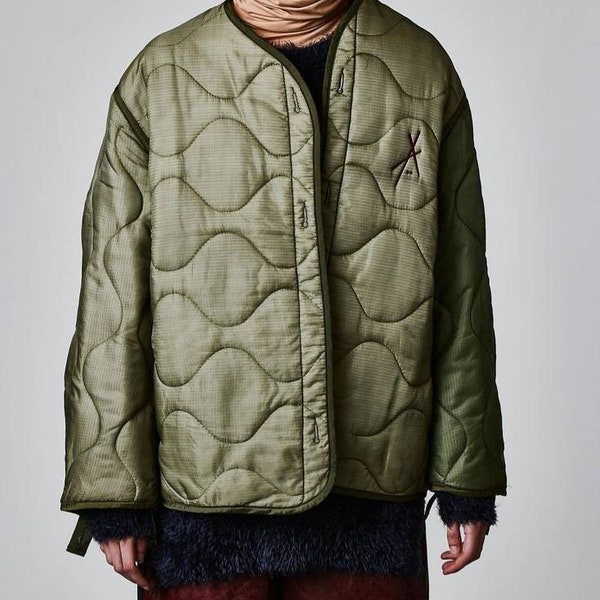 Vintage Green/Green Liner Quilted Jacket Oversized Jackets Various Sizes XSmall, Small, Medium, Large, XL, XXL