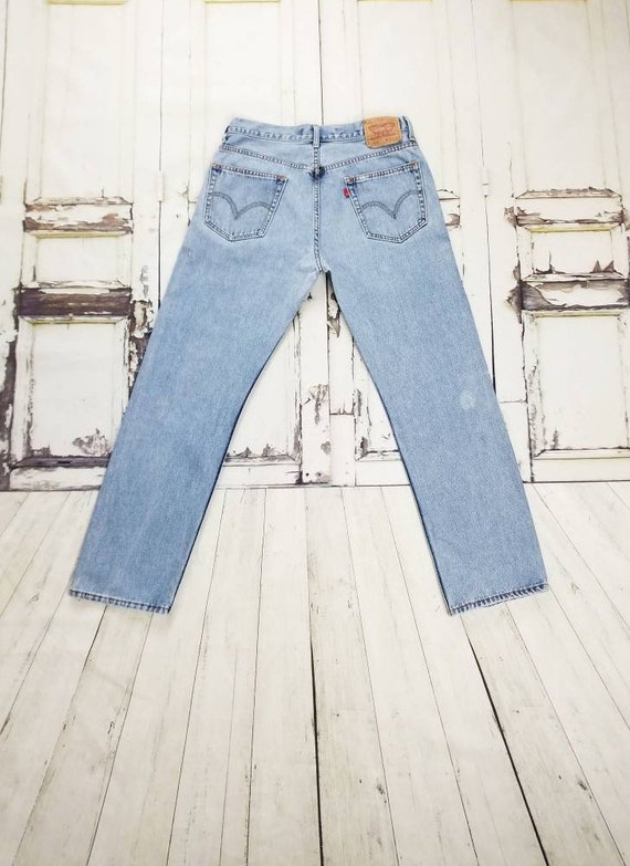 Awesome Levi's 505 High Waist Light Wash Mom Jeans 80s - Etsy