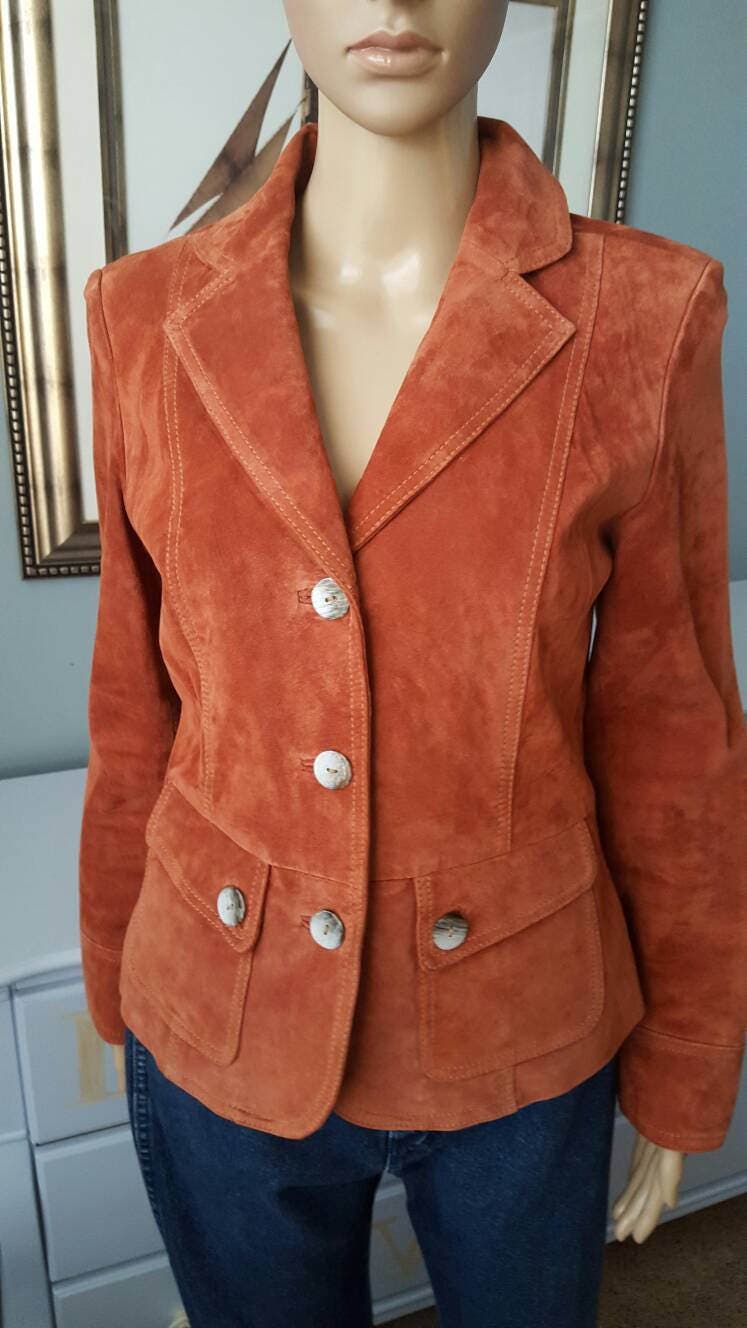 burnt orange suede jacket