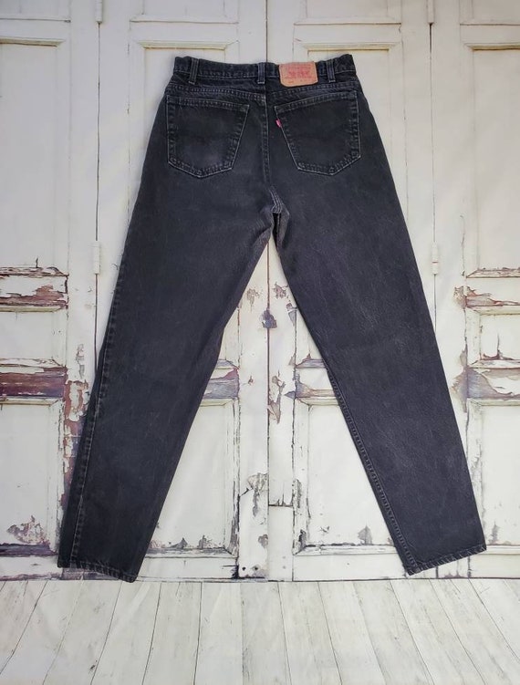 Vintage 90s Levi's 550 Faded Black Jeans Made in the USA Size 30 