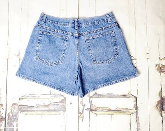 Short en jean vintage taille haute bleu délavé clair Paul Harris / Taille femme 30