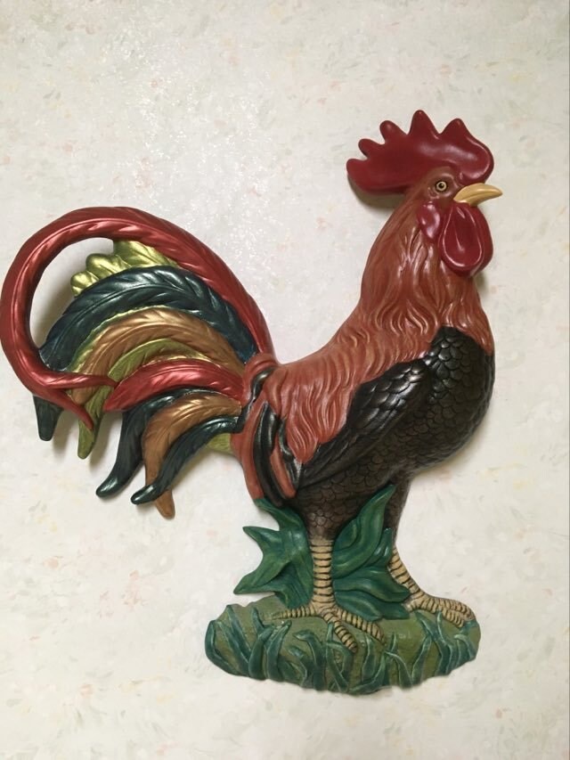 Gros Coq En Bois – Travail Artisanal Français – Décoration Occasion
